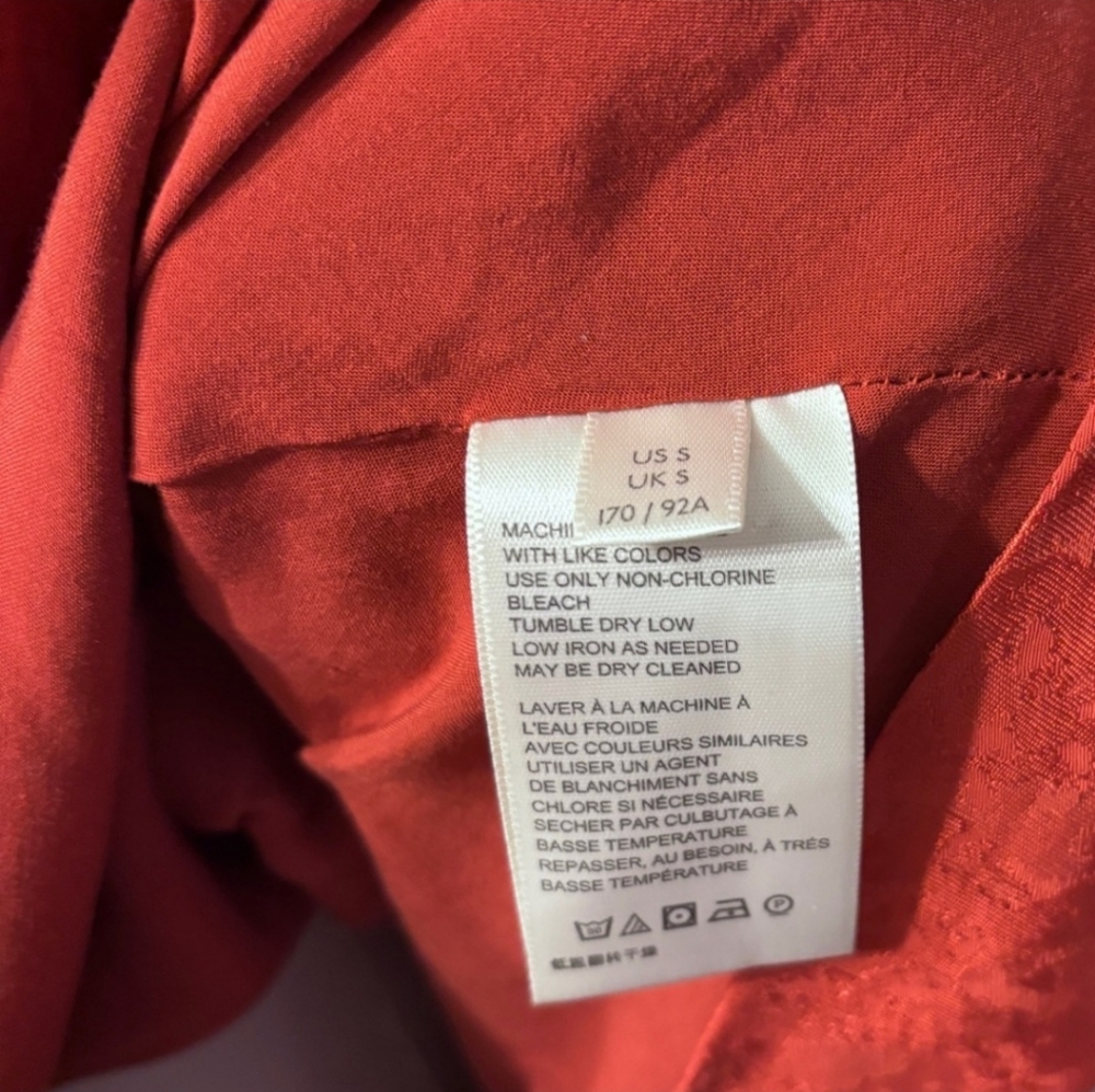 FREE PEOPLE Stella Satin Jacquard Blazer Sienna Red - Picture 7 of 8